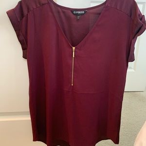 Burgundy work shirt